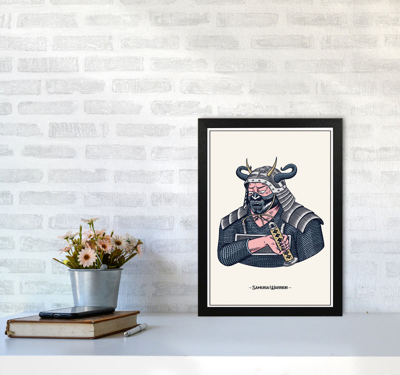 Samurai Warrior Art Print by Jason Stanley A3 White Frame