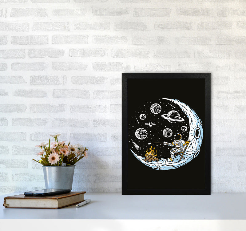 Moon Camp Vibes Art Print by Jason Stanley A3 White Frame