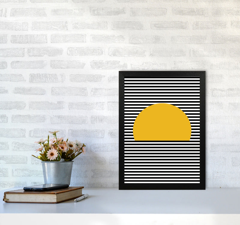 Sunset Line Art Art Print by Jason Stanley A3 White Frame