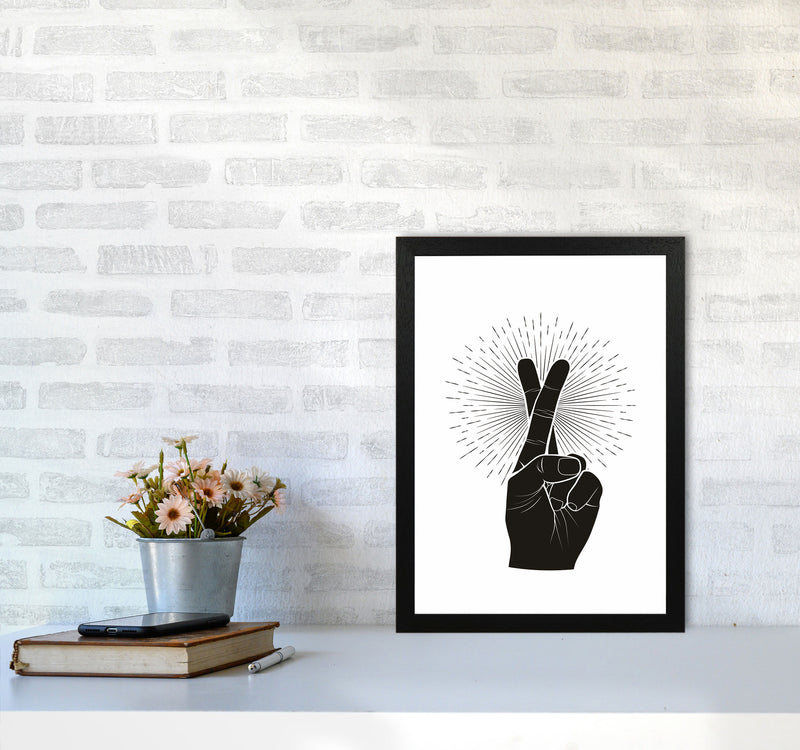 Fingers Crossed Art Print by Jason Stanley A3 White Frame