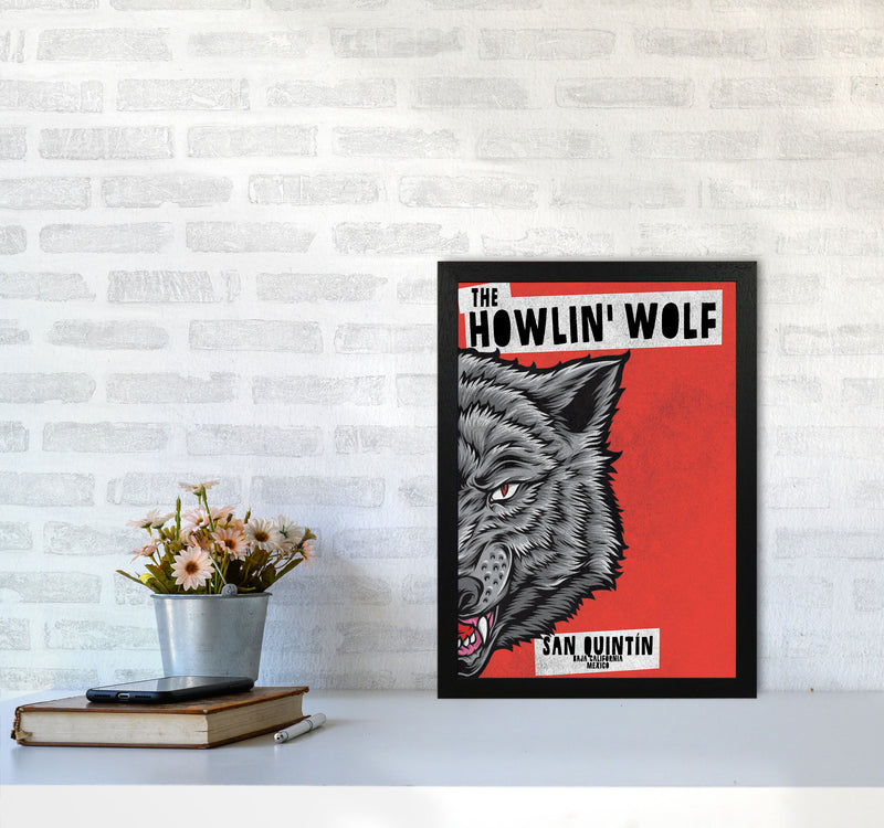 The Howlin Wolf Art Print by Jason Stanley A3 White Frame