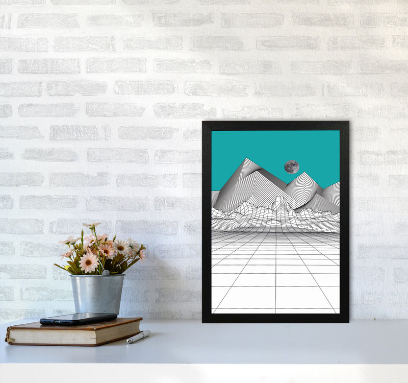 White Moon Rise Art Print by Jason Stanley A3 White Frame