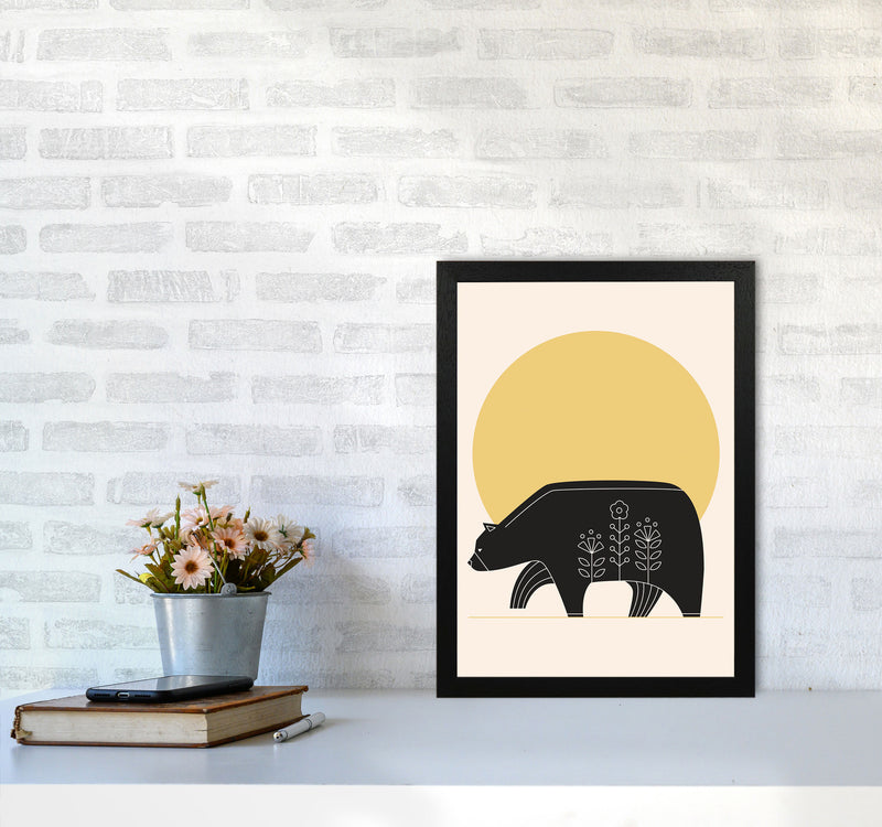 Sunny Day Bear Art Print by Jason Stanley A3 White Frame