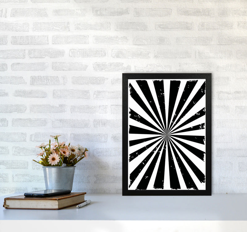 Black Sun Rays Art Print by Jason Stanley A3 White Frame