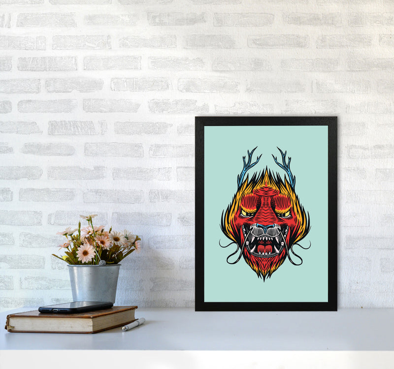 Chinese Dragon Art Print by Jason Stanley A3 White Frame