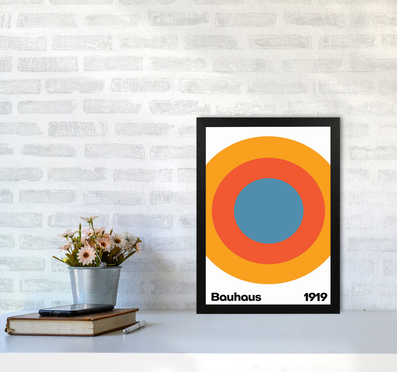 Bauhaus Circle Art Print by Jason Stanley A3 White Frame