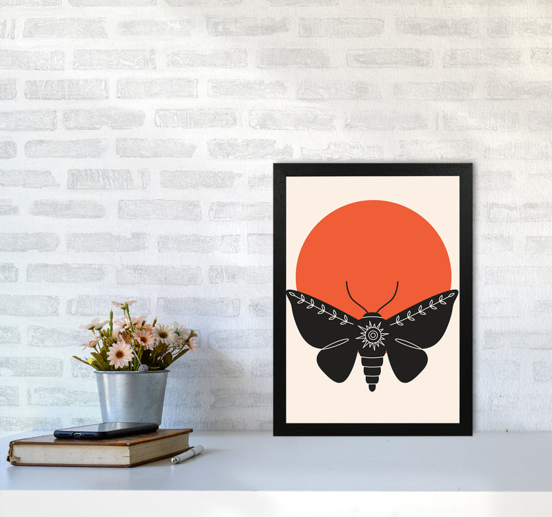 Sunshine Moth Art Print by Jason Stanley A3 White Frame