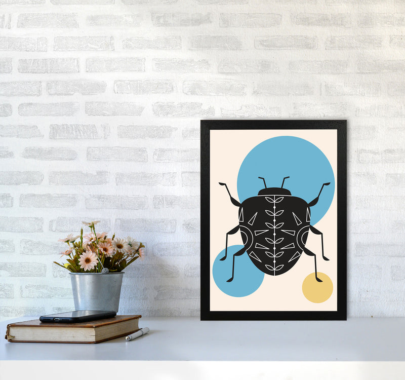 Lonely Beetle Art Print by Jason Stanley A3 White Frame
