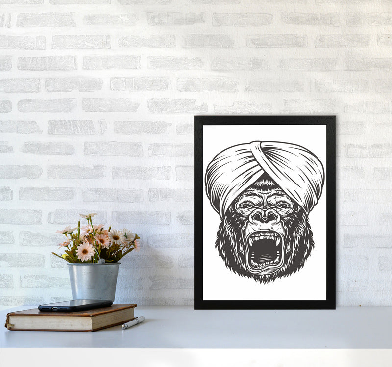 Wise Gorilla Art Print by Jason Stanley A3 White Frame