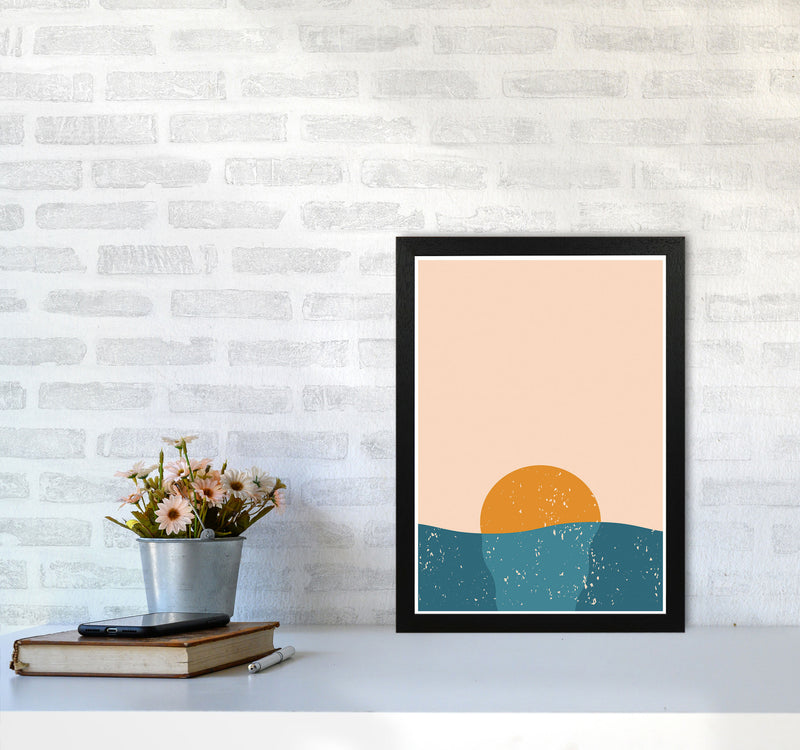 Melty Sunset Art Print by Jason Stanley A3 White Frame