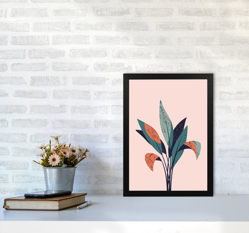 Pink Plant Art Print by Jason Stanley A3 White Frame