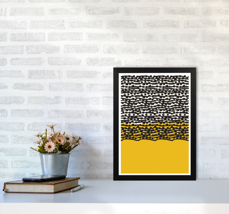Yellow Vibe Art Print by Jason Stanley A3 White Frame