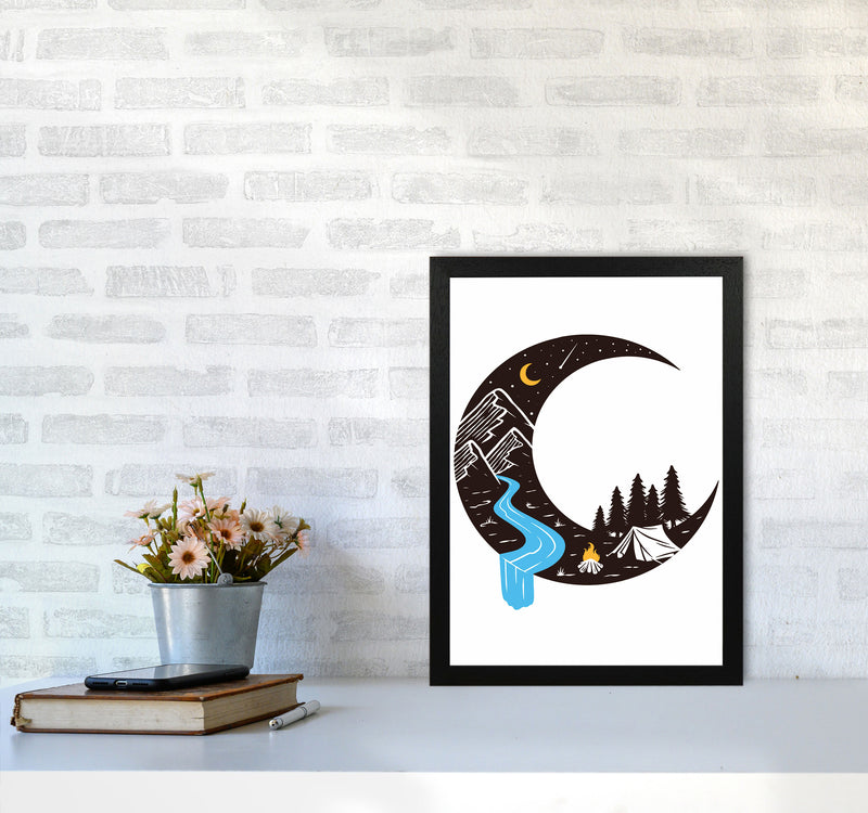 Moon River Art Print by Jason Stanley A3 White Frame