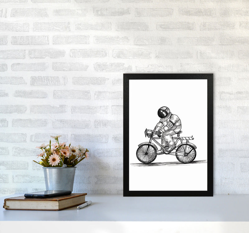 Astrobiker Art Print by Jason Stanley A3 White Frame