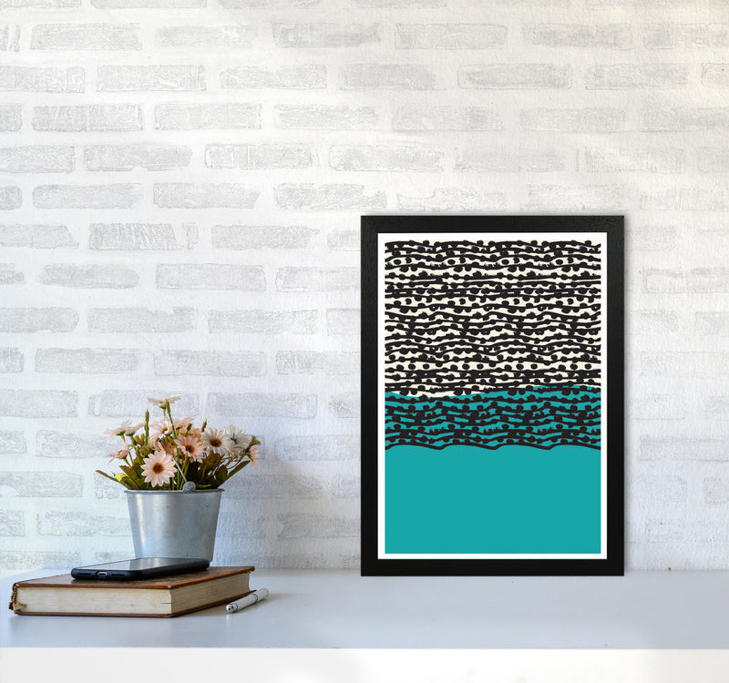 Blue Vibe Art Print by Jason Stanley A3 White Frame