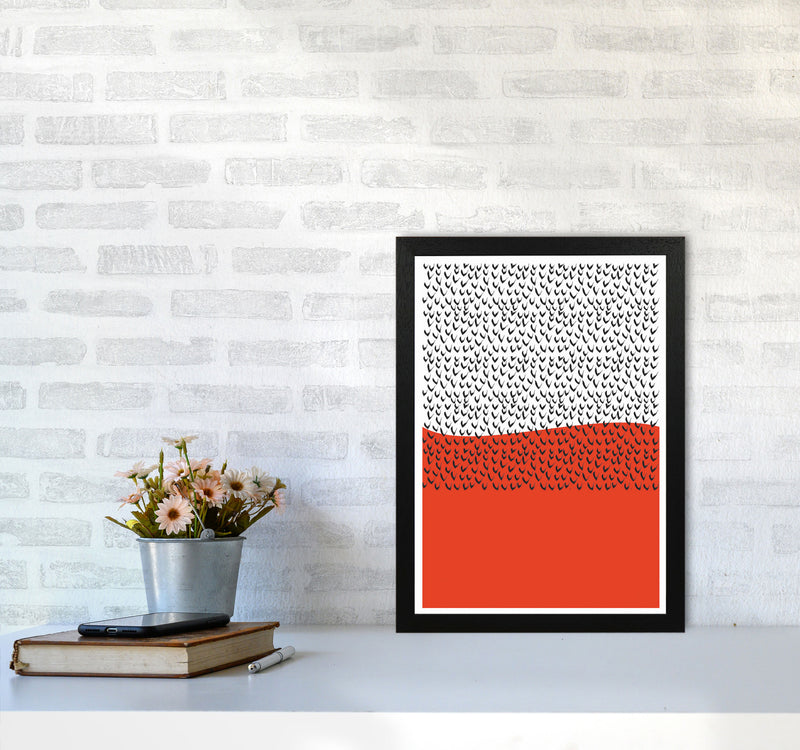 Red Vibe Art Print by Jason Stanley A3 White Frame