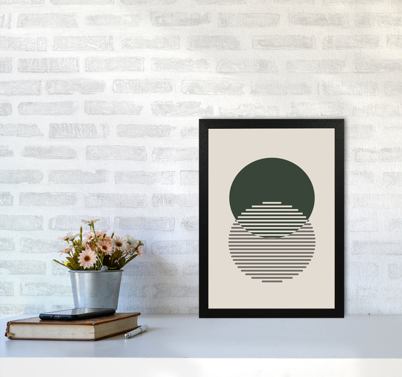 Minimal Abstract Circles II Art Print by Jason Stanley A3 White Frame