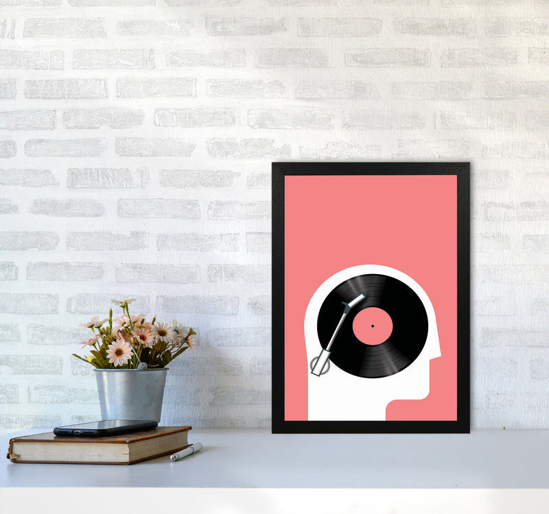 Listen To Records Art Print by Jason Stanley A3 White Frame
