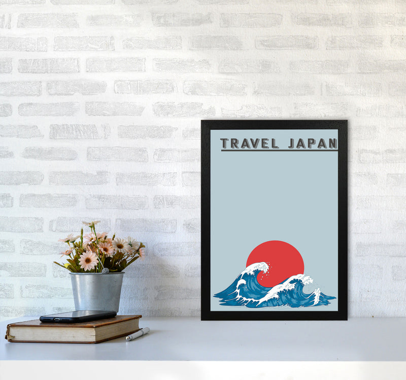 Japanese Waves Art Print by Jason Stanley A3 White Frame
