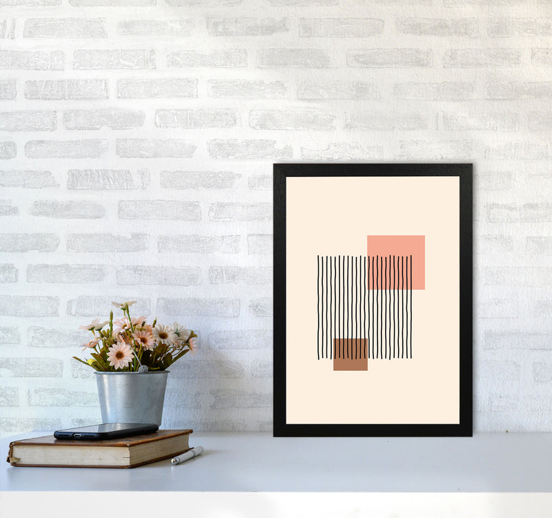 Geometric Abstract Shapes IIII Art Print by Jason Stanley A3 White Frame
