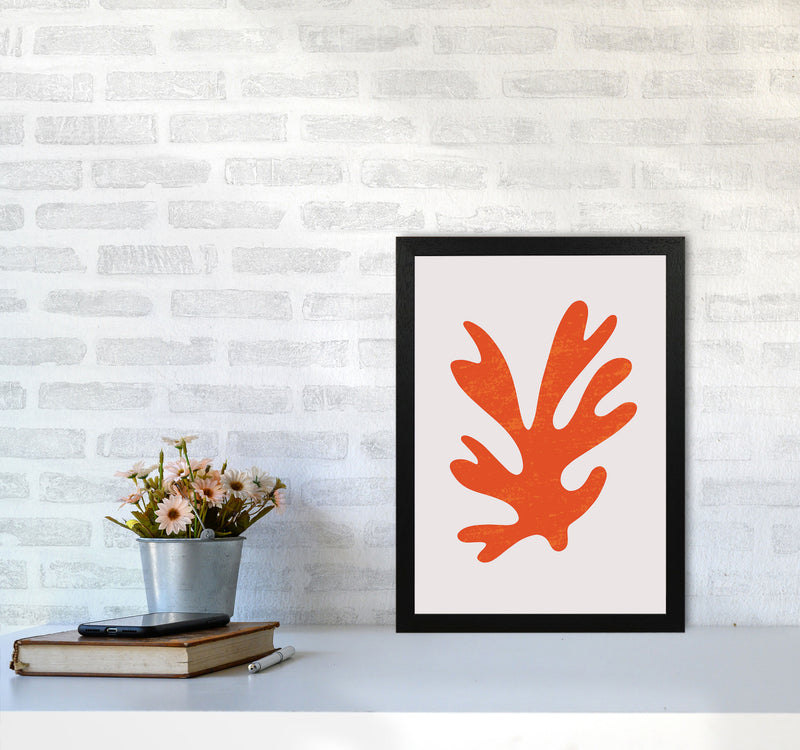 Abstract Red Algae Art Print by Jason Stanley A3 White Frame