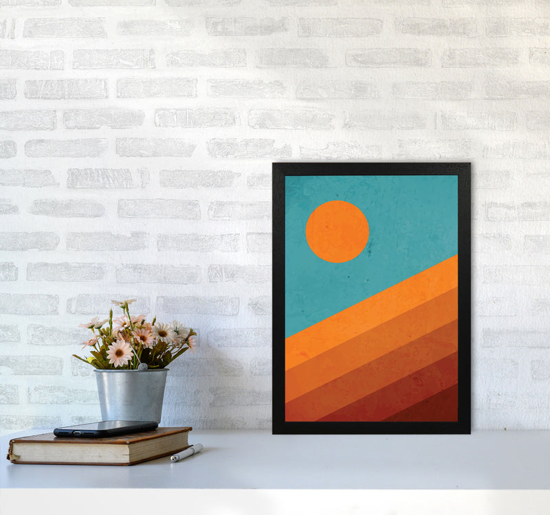 Abstract Mountain Sunrise I Art Print by Jason Stanley A3 White Frame