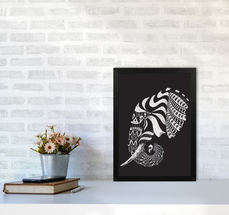 Ornate Elephant II Art Print by Jason Stanley A3 White Frame