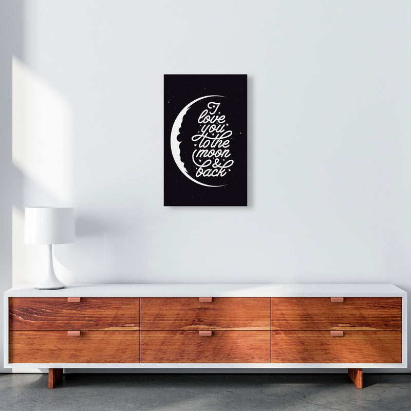 I Love You To The Moon And Back Copy Art Print by Jason Stanley A3 Canvas