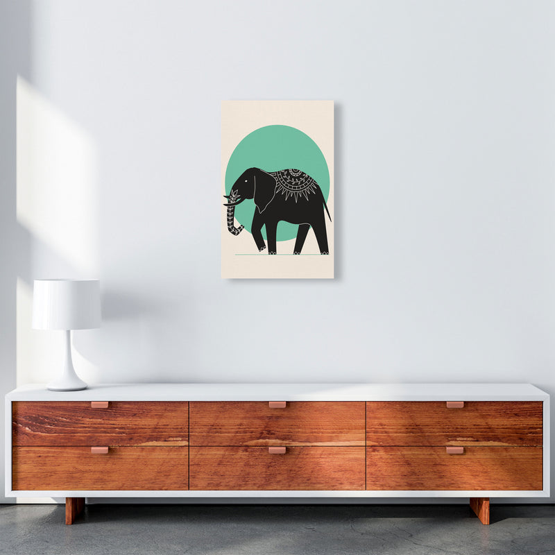 Elephant Green Moonlight Art Print by Jason Stanley A3 Canvas