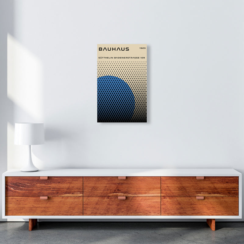 Bauhaus Geometric Blue Art Print by Jason Stanley A3 Canvas