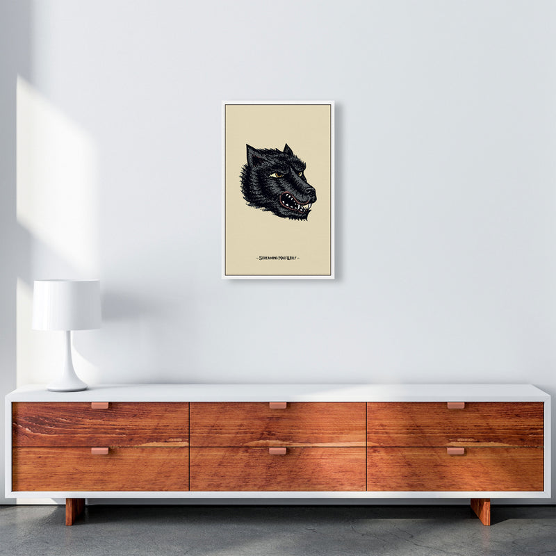 Screaming Mad Wolf Art Print by Jason Stanley A3 Canvas