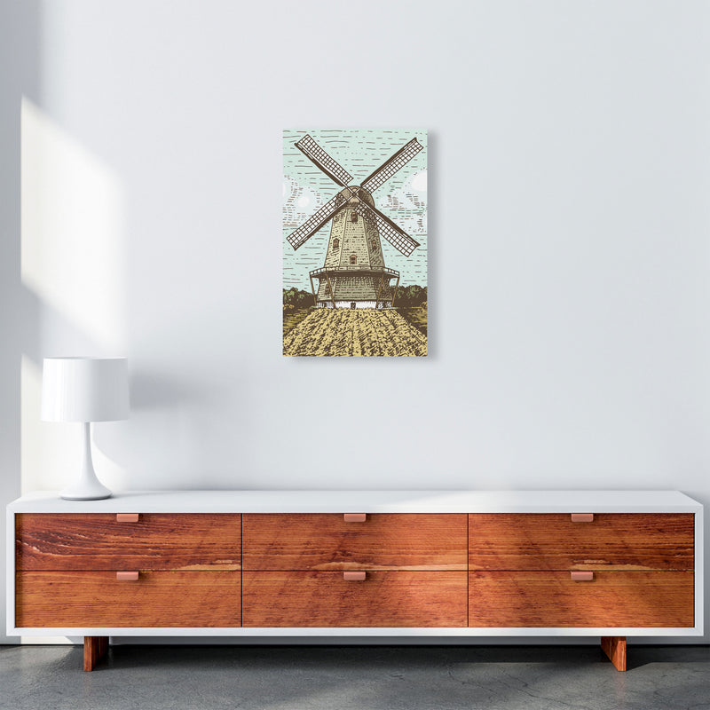 Vintage Windmill Art Print by Jason Stanley A3 Canvas