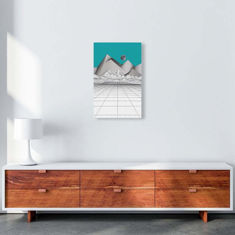 White Moon Rise Art Print by Jason Stanley A3 Canvas