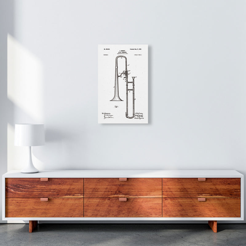 Slide Trombone Patent Art Print by Jason Stanley A3 Canvas