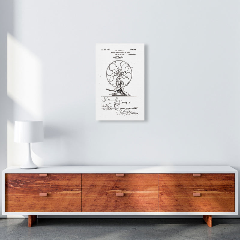 Electric Fan Patent Art Print by Jason Stanley A3 Canvas