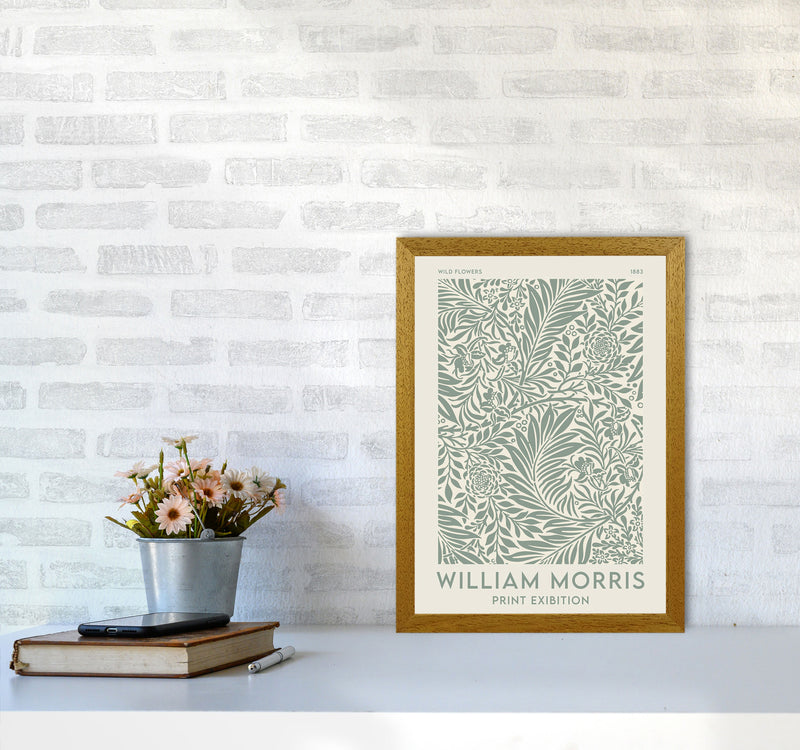 William Morris- Green Wild Flowers Art Print by Jason Stanley A3 Print Only