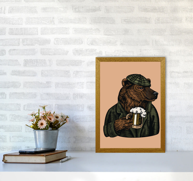 Frosty The Bear With A Frosty Beer Art Print by Jason Stanley A3 Print Only