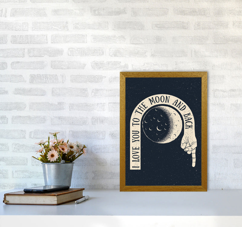 I Love You To The Moon And Back Art Print by Jason Stanley A3 Print Only