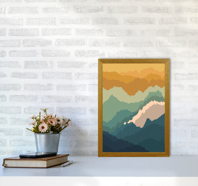 Japanese Mountain Topography Art Print by Jason Stanley A3 Print Only