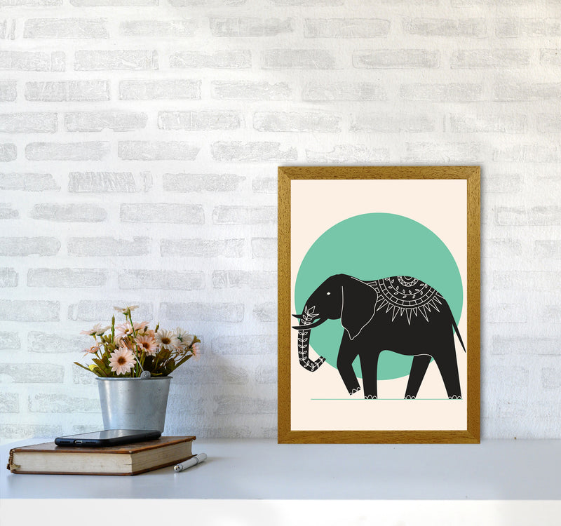 Elephant Green Moonlight Art Print by Jason Stanley A3 Print Only