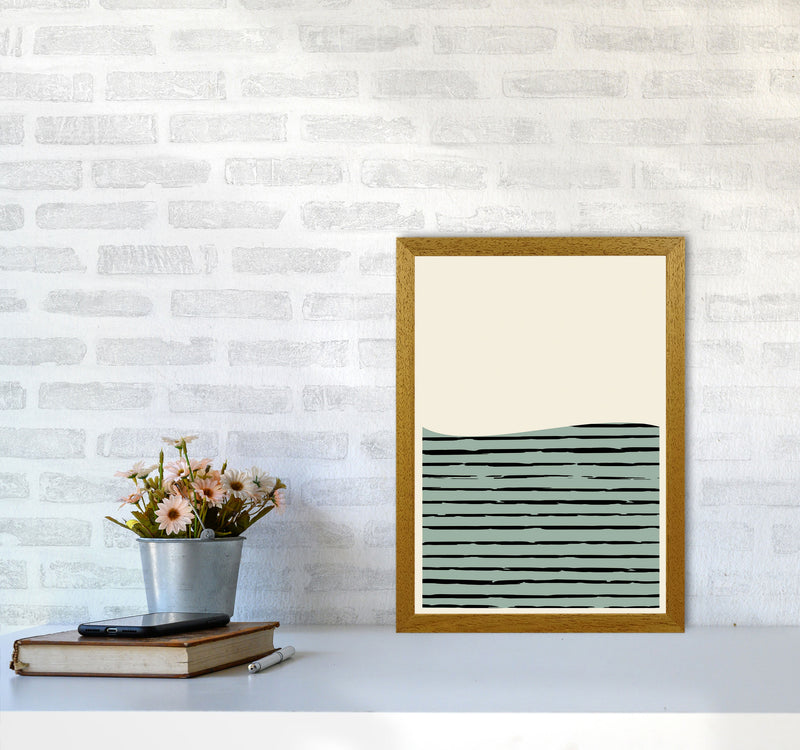 Green Minimal Midcentury Art Print by Jason Stanley A3 Print Only