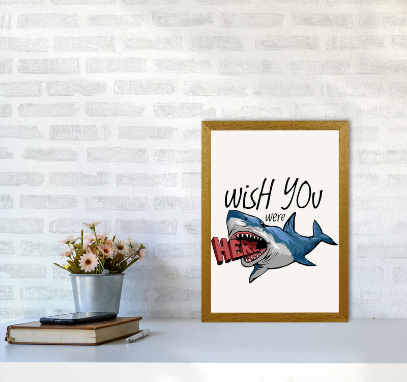 Wish You Were Here Shark Art Print by Jason Stanley A3 Print Only