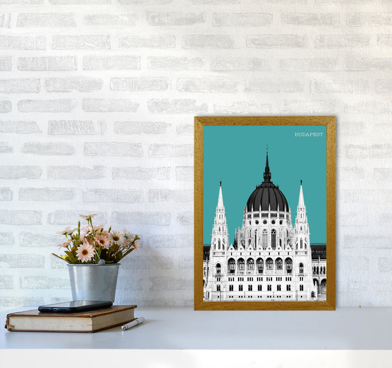 Halftone Budapest Green Art Print by Jason Stanley A3 Print Only