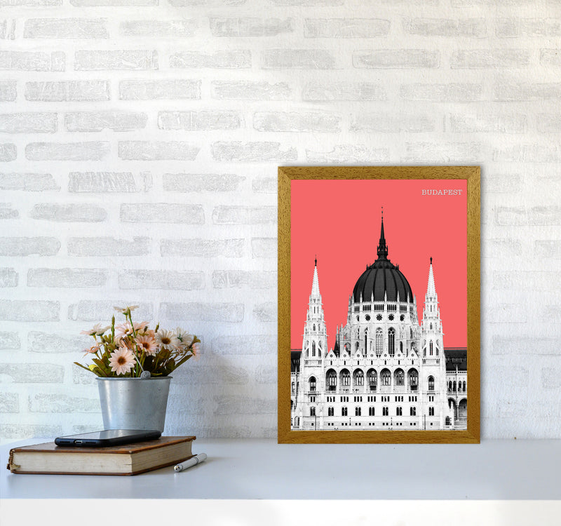 Halftone Budapest Red Art Print by Jason Stanley A3 Print Only