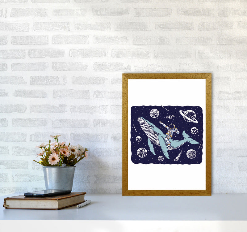 Galactic Whale Rider Art Print by Jason Stanley A3 Print Only