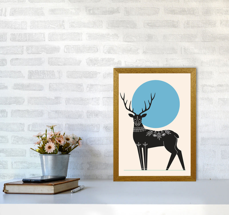 Blue Moonlight Deer Art Print by Jason Stanley A3 Print Only