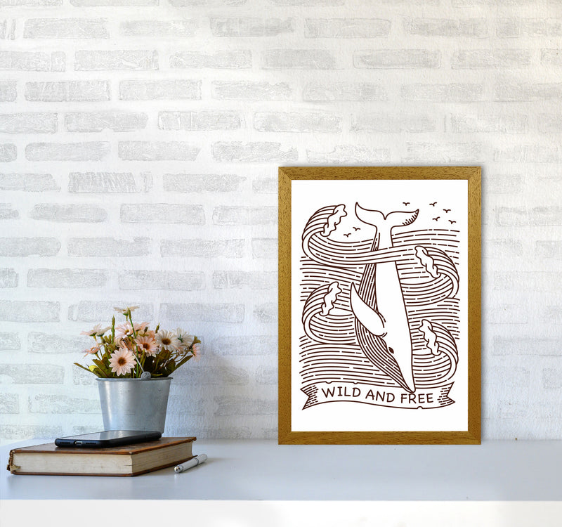 Wild And Free Whale Art Print by Jason Stanley A3 Print Only