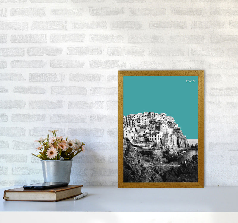 Halftone Italy Blue Art Print by Jason Stanley A3 Print Only