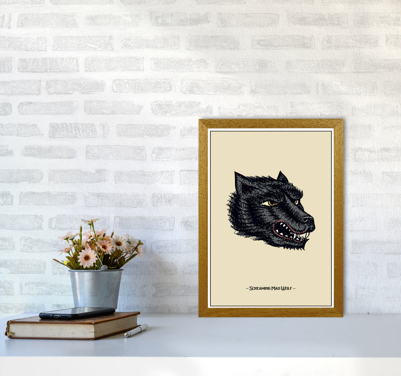 Screaming Mad Wolf Art Print by Jason Stanley A3 Print Only