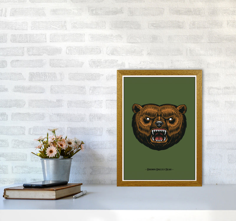 Brown Grizzly Bear Art Print by Jason Stanley A3 Print Only